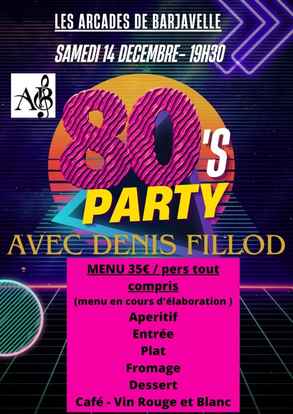 SAMEDI 14 DECEMBRE - REPAS DANSANT MEGA FIESTA 80'S